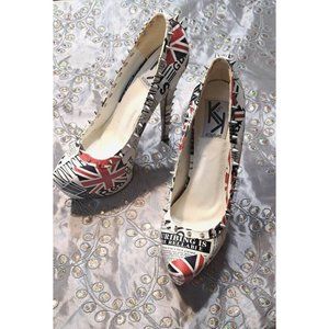 Kiss KOUTURE Rio Women Sexy Spike High Heel Stiletto CLUB Pump White London 9